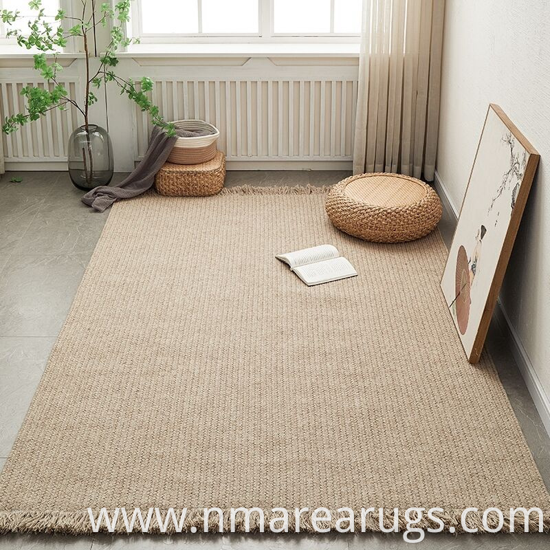 Home Living Room Bed Room Wool Braided Rug Carpet Floor Mats